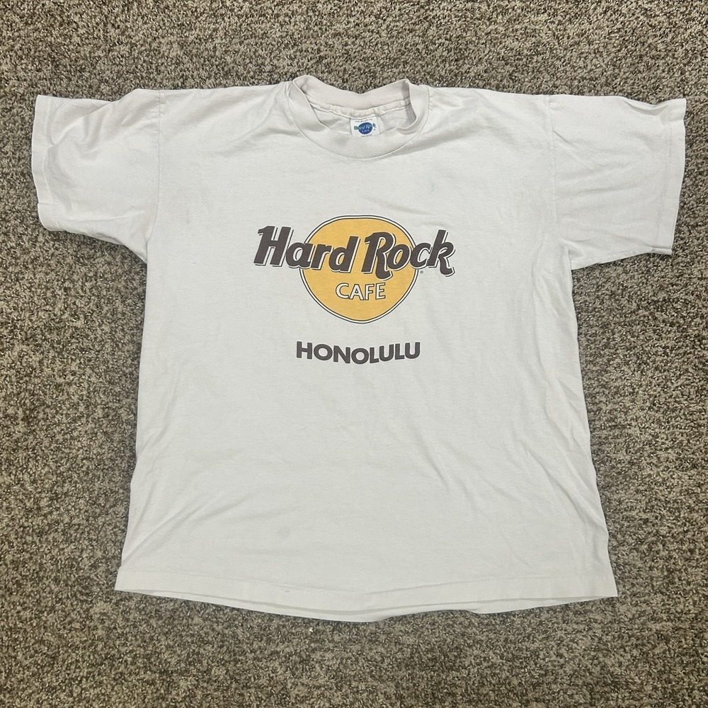 Vintage Hard Rock Cafe Honolulu T-Shirt Large Made In USA 90s Single Stitch
